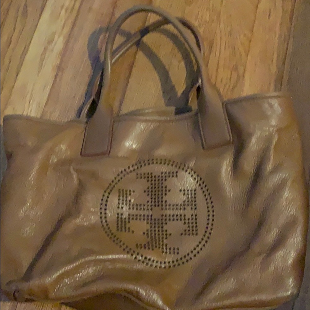 Brown leather real Tory Burch bag